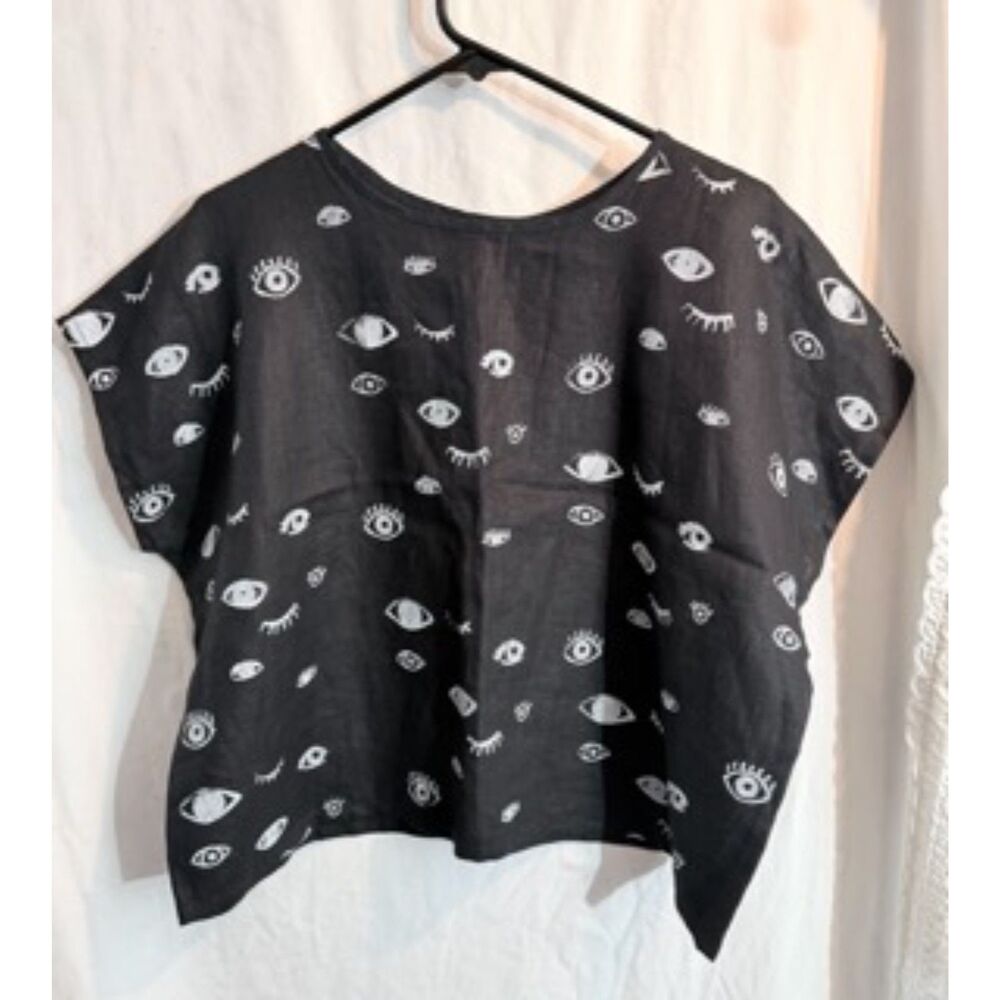 Jenny Lemons Eyes Wide Box Top - Black - One Size - NWT